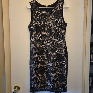 H & M Black and White Sleeveless Dress - Sz M
